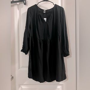 Black quarter sleeve dress, old navy medium petite NWT